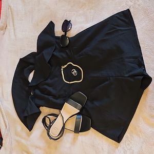 Lulus black one-shoulder romper
